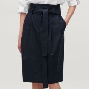 COS Paper bag waist belted skirt with loops